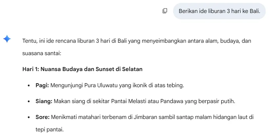 Contoh Hasil Prompt Spesifik